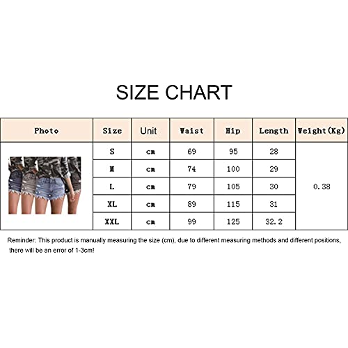 Women's Cat Whiskers Denim Shorts Fringed Ripped Jean Shorts Raw Hem Washed Buttoned Summer Holes Short Pants (Black,Small) #TOP6