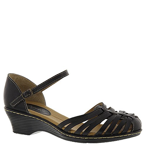 softspots Women's Black Leather Tatianna 9.5 B(M) US