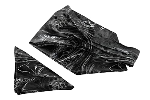 Image of BLACKSMITH Jacquard Microfiber Neckwear Ascot and Matching Pocket Square Set for Men