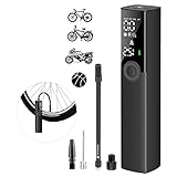 Elektrische Fahrradpumpe Ballpumpe, Vielseitiger tragbarer Luftkompressor mit LCD Bildschirm USB-Ladeanschluss und LED-Licht, für Motorräder, Fahrräder und alle Kugeln, 150PSI