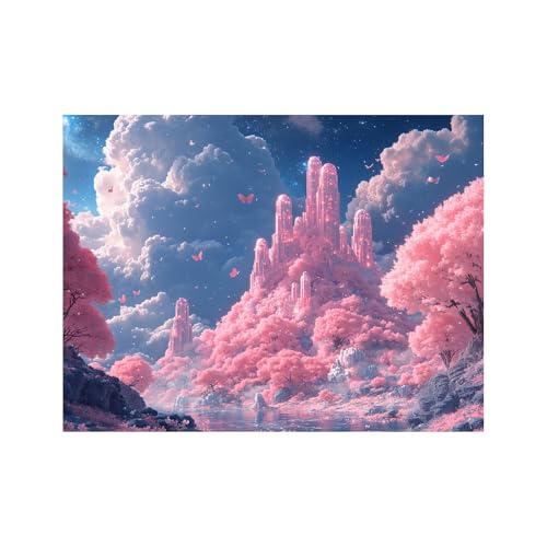 Tableau mural fleurs de qualite superieure intissee rose 80x120cm