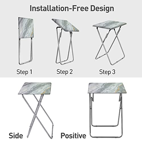 Image of Garden 4 you Portable Folding TV Tray Dinner Snack Trays Table Portable Foldable Table Small Sofa Bedside Tables with Light Weight, 15 x 18.9 x 26 in(Smoky Grey,1PC)