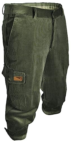 La Chasse® Cord-Kniebundhose Herren Oliv/grün Knickerbocker mit...