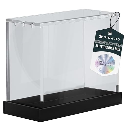 Dinavio Crafthouse Elite Trainer Box Acrylic Display Case - Pokemon Case Acrylic Display Storage for ETB - Cards NOT Included - Premium Acrylic Magnetic Box with Top Load Lid - 5mm Extra Thick