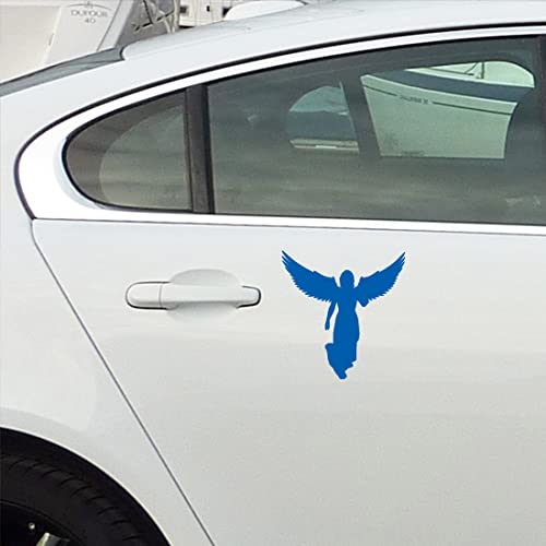 Image of Angel With Wings (Azure Blue) (Set Of 2) Premium Waterproof Vinyl Decal Stickers For Laptop Phone Accessory Helmet Car Window Bumper Mug Tuber Cup Door Wall Decoration