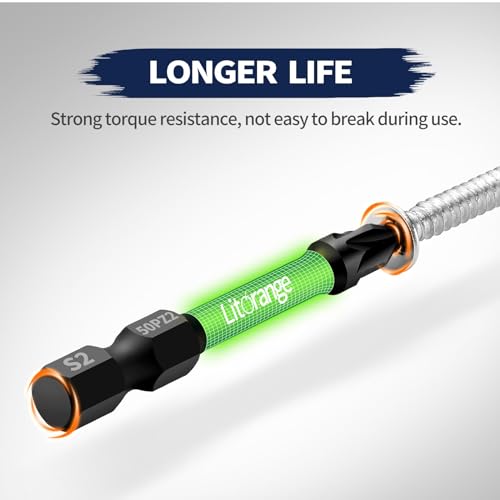 Litorange 13Pcs PZ2 Magnetic Impact Driver Bits, Heavy Duty Long Pozidriv Screwdriver Bit Set 150mm 100mm 75mm 50mm 25mm 6 Litorange 13Pcs PZ2 Magnetic Impact Driver Bits, Heavy Duty Long Pozidriv Screwdriver Bit Set 150mm 100mm 75mm 50mm 25mm - Image 6