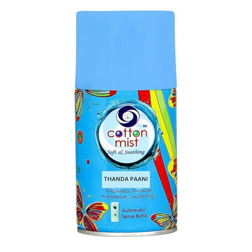 Image of CottonMist Air Freshener Refill | Thanda Paani Fragrance | 250ML | 3000 Sprays | Ideal For Homes, Offices, Restaurant, Hotel, Mall, Saloon etc | Fits All Standard Dispensers except 225ML Dispenser