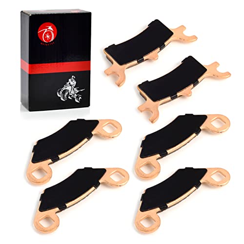 Front & Rear Sintered Brake Pads Kit Compatible with Polaris Sportsman 500 HO 6x6 600 700 800 Scrambler 400 500 Trail Boss Magnum 330 Trail Blazer 250 330 2202412 2202414 2201398 by MOTO1988 - Image 4