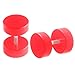 16g 16 gauge 1.2mm 0g 0 Gauge 8mm Red Acrylic Fake Cheater Appearance Ear Plugs Studs stretcher ASQT 2pcs