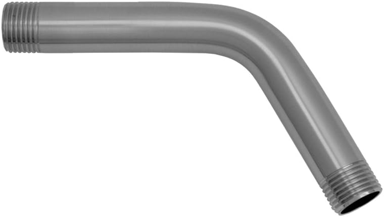 Jaclo 8043-ACU Brass Showerarm in Antique Copper finish, showing its 60-degree bend and threaded ends.