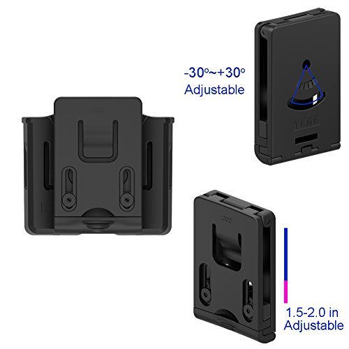 Universal Double Magazine Pouch, 9mm .40 Double Stack Mag. Holder Dual Holster with 1.5\'\'-2\'\' Belt Clip for Glock Sig sauer S&W Beretta Browning Taurus H&K Most Pistol Mags