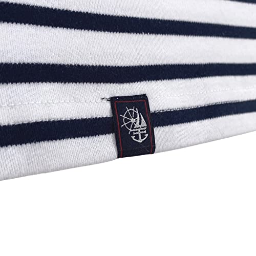Breizh Ocean GARLAN ENF, Camiseta Marinera de algodón Grueso ecológico, niño o niña, Camiseta a Rayas - Mixta - de 1 a 14 años