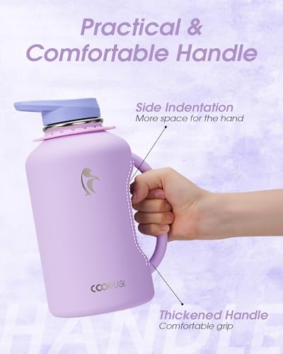 Image of Coolflask 64 oz Water Jug with Handle, Half Gallon Insulated Water Bottle