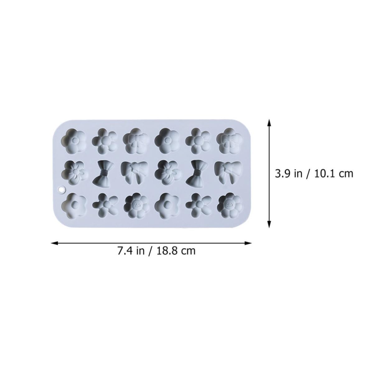 Didiseaon 10 Piezas Moldes de Chocolate Forma de Flor y Lazo de Silicona