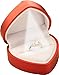 LAODA LED Heart Shaped Ring Box for Wedding, Proposal, Engagement, Valentine' Day, Christmas...Luxury LED Ring Jewelry Gift Case Box with Light for Women Men (Red LED Ring Box Heart Shaped)