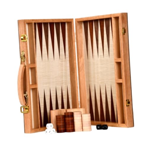 Folpus Juego de Mesa Backgammon, Entretenimiento portátil Plegable, Juego de Mesa clásico, Juego de Mesa para niños y Adultos