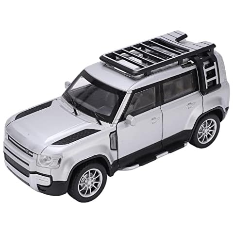 RANNYY 1:24 Alloy Car Model,1:24 Off Road Alloy Car Model Metal Pull Back Car Toy with Sound and Light for Kids Boy Gift(Sliver) Cover