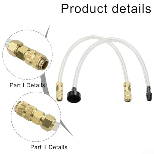 Besttoolifes Marine Hydraulische Stuursysteem Ontluchtingsset met 64cm Brug Buis & 66.7cm Vulslang, Quick-Connect Messing Fitting, ABS Schroefdop voor Binnenboordmotor Boten - Afbeelding 6