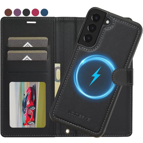 Ailicici für Samsung Galaxy S23 Hülle, [Abnehmbar] 2-IN-1 Abnehmbare magnetische Hülle, Kabelloses Laden, Kartenfach Led...