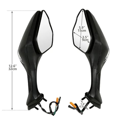 Espejos para CBR1000RR con intermitentes LED de alta visibilidad vial 3