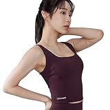 [XEXYMIX] ヨガウェア トップス パッド付き ブラトップ タンクトップ ノースリーブ レディース 型番 XT4205F XL トゥルーワイン