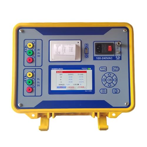 YFYIQI TTR Tester Transformer Turns Ratio Tester for Single & Three Phase PT, CT, Z Transformer Ratio Group Polarity Test with Measuring Range 0.8-10000 100 Groups Data Storage