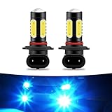 ZBGUN Super Bright 9005 LED Fog Lights Bulbs，High-brightness 7.5W COB Lamp Bead 6000K LED Waterproof Replacement, Plug and Play Effective Heat Dissipation Front Fog Lamp for Cars,Trucks,SUV(Ice Blue)