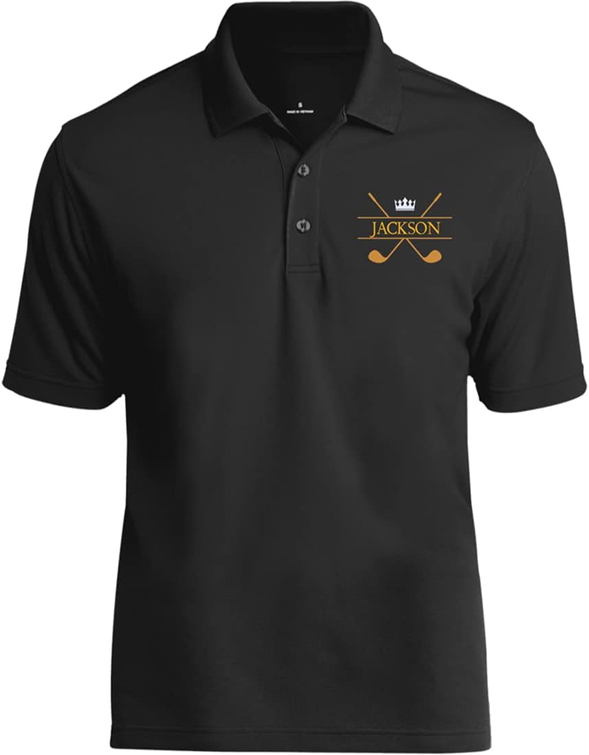 Personalized Golf Polo Shirt for Men. Best Golf Designs Collection for Polo T-Shirts & Your Custom Text Name Team Club