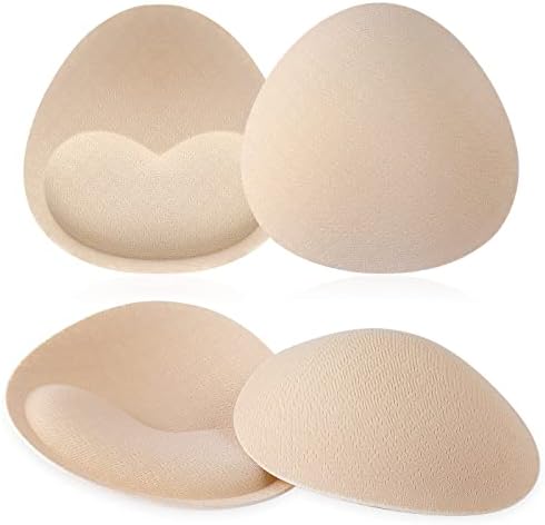 SERMICLE Beha-inzetstukken, 4 paar, ingenaaide of uitneembare beha-pads voor sport-beha's, verkrijgbaar in cupmaten B/C, C/D en D/E., B/C