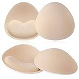 WLLHYF Herausnehmbare 2 Paar BH Pads Einsätze Damen Sport Cups BH Füller BH Ersatzschwamm Einsatz Brust Brust Pads Badeanzug Bademode BH Formpolster für Frauen Mädchen