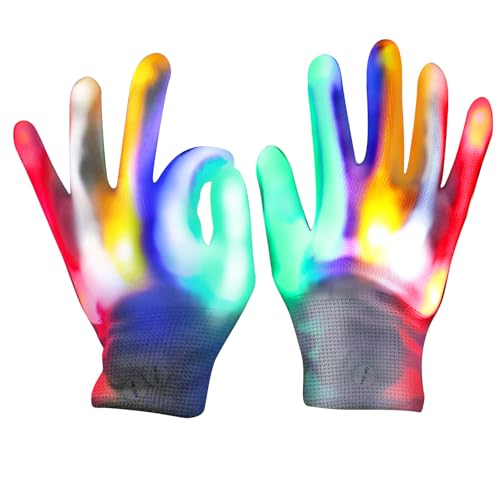 Kimimara LED Kinder Handschuhe Glitter Neon Partyhandschuhe...