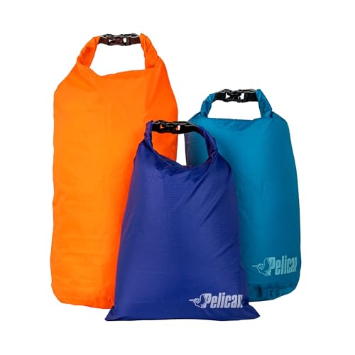 Pelican 3-Pack Lite Roll Top Dry Bags - Exodry - Naranja - Material resistente al agua - Compacto y ligero miniatura 1