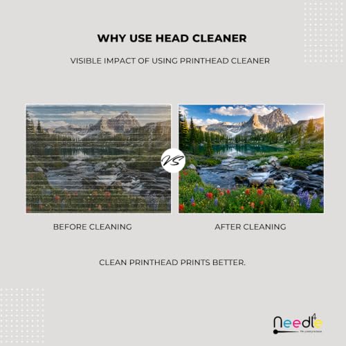 Image of Needle Printer Head Cleaner Solution 500ML | Universal Inkjet Print head Cleaning Fluid | For Ink Tank And Thermal Head Printers | Compatible with Epson, Canon, HP & Brother Printers | Made In India |