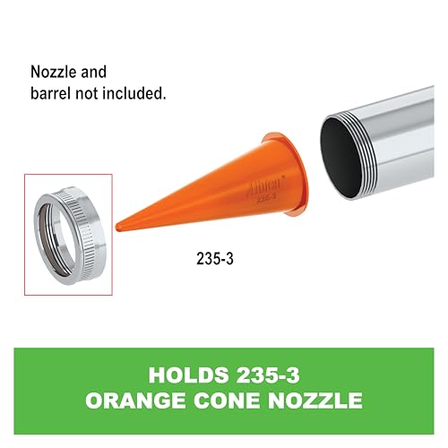 Image of Albion Engineering Company 421-G01 2 inch Threaded Steel Front Ring Cap for Plastic Cone Nozzles Used on Albion Professional Line Guns, Silver