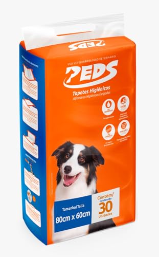 Peds Tapete Higiênico Slim para Cães 80x60cm com 30 Unidades
