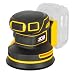 JCB Professional Akku-Exzenterschleifer 18V Bürstenlos 125 mm | inkl. 4 Schleifgittern 40/80/120/180 | Staubfangbeutel und Saugeradapter | gekapselte Elektronik | JCB-18POS-125