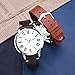BISONSTRAP Men's Watch Bands, Hand-Stitched Leather Watch Straps, Quick Release, 22mm, Coffee Brown with Silver Buckle