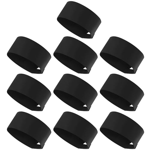 10 Pieces Unisex Chef Hat Adjustable Kitchen Cooking Caps Sushi Beanie Breathable Mesh Top Skull Cap Chef Hat for Men Women Adult Black