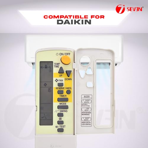 Image of 7SEVEN Compatible Daikin Ac Remote Original Model BRC4C151 Air Conditioner Suitable for Split or Window Exactly Match Each Key of Remote with Original remotes Control use New AAA Alkaline Batteries.