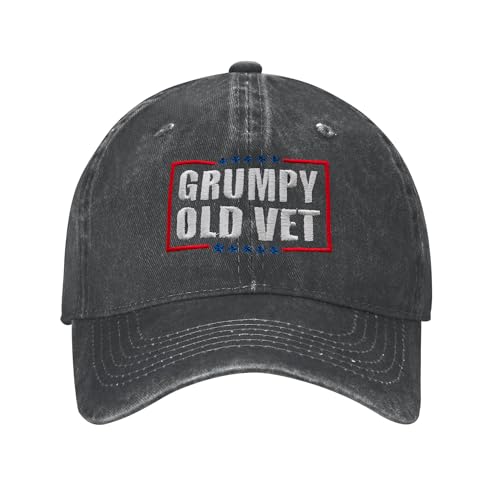 DEKIFNHG Grumpy Old Vet Hat for Men Women, Veterans Day Decorations Baseball Cap, Patriotic Army Hat, Veterans Day Birthday Retirement Gifts for Family Friend