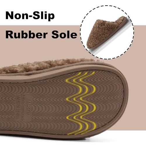 Image of Micolin Slippers For Women Men Fuzzy Winter Warm With Memory Foam House Comfort Fluffy Lining Anti-Skid Cute Indoor Outdoor Shoes