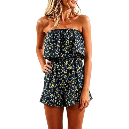 Mono de playa para mujer informal y holgado con estampado