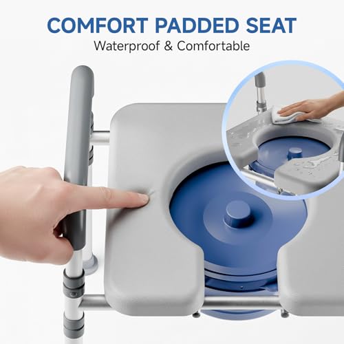 Loyoda Bedside Commode Chair with Bucket for Seniors, Bedside Toilet Chair by Loyoda - Image 5