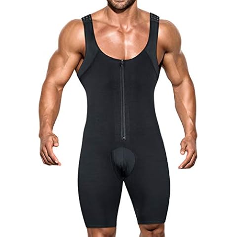 NonEcho Men Shapewear Tummy Control Full Body Shaper Slimming Bodysuit Plus Size Cover