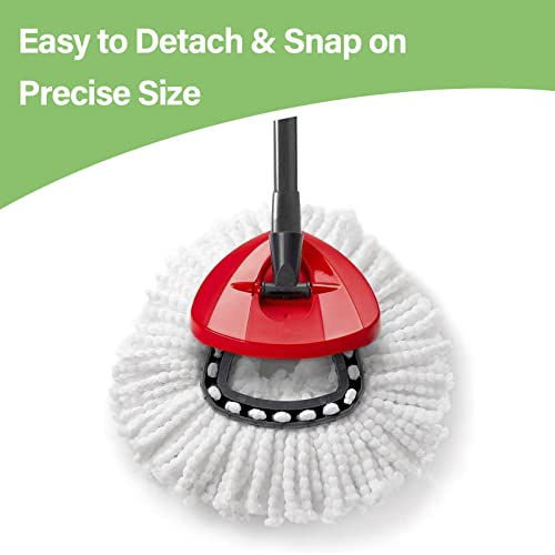 2 Pack Spin Mop Replacement Head - Mop Refills Compatible With Ocedar Easywring Triangle Spin Mop, Microfiber Mop Head For Easy Cleaning #TOP2