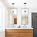 Zevluck 2-Pack Pendant Light, Matte Black Pendant Lighting with 5 Adjustable Tubes, Hanging Light Fixtures with Clear Glass Shade, Tiltable Pendant Lighting for Kitchen Island, Dining Room
