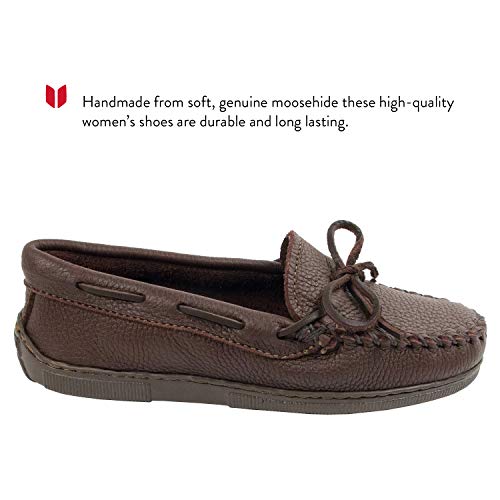 Minnetonka Women's Moosehide Classic Moccasins 6.5 W Chocolate2