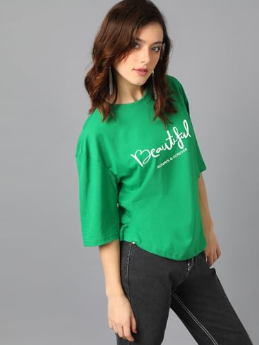 Image of KOTTY Quirky Printed T-Shirt for Women | Fun & Playful | Casual Chillwear