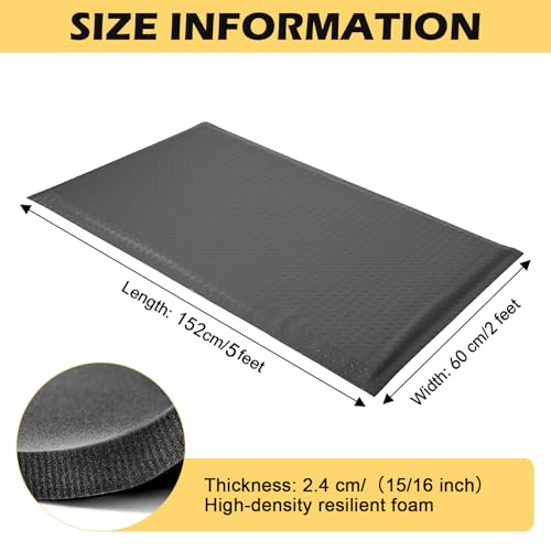 Image of Anti Fatigue Mat 2x5 Ft 15 /16 inch Thick Soft Sponge Ergonomic Durable