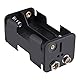 CABLEPELADO Flacher Batteriehalter, AAA-Batteriehalter, Gesamtspannung: 6 V (1,5 V pro Batterie), geeignet für 4 LR3 AAA-Batterien (FR3, HR3, LR3)